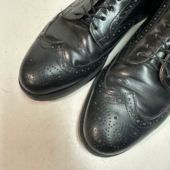 VERY GOOD Rancourt & Co. x Cole Haan Black Wingtip Derby Made in Maine, USA 8.5 - Picture 7 of 11